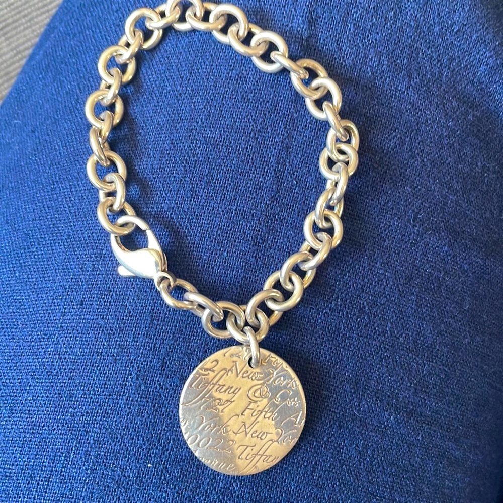 Tiffany &Co. silver round tag bracelet
